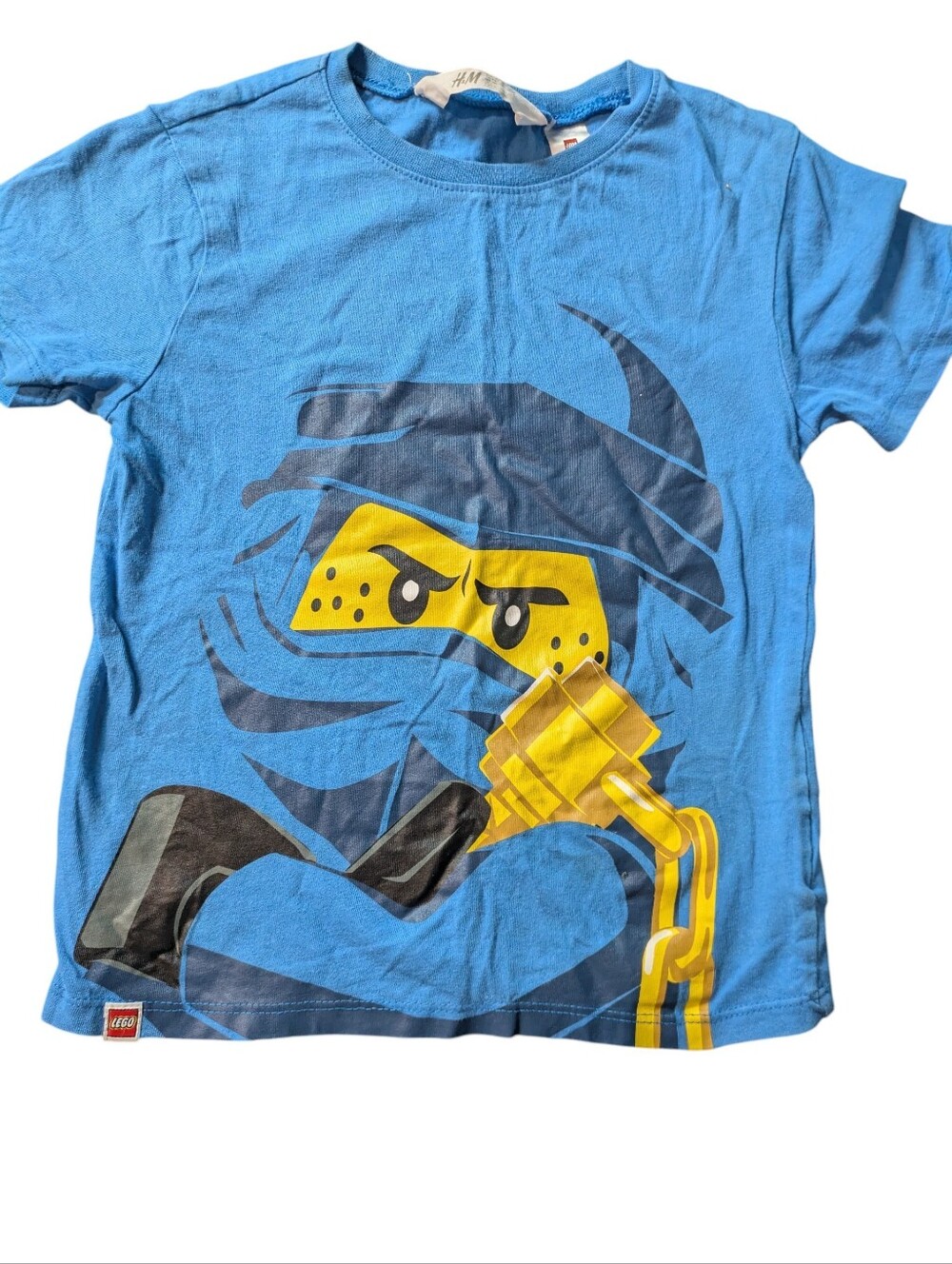 🌞4/20$ H&M Blue Tee with Yellow Ninja Graphic